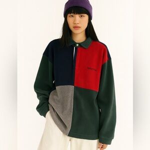 Vintage Overaized Nautical Fleece Top